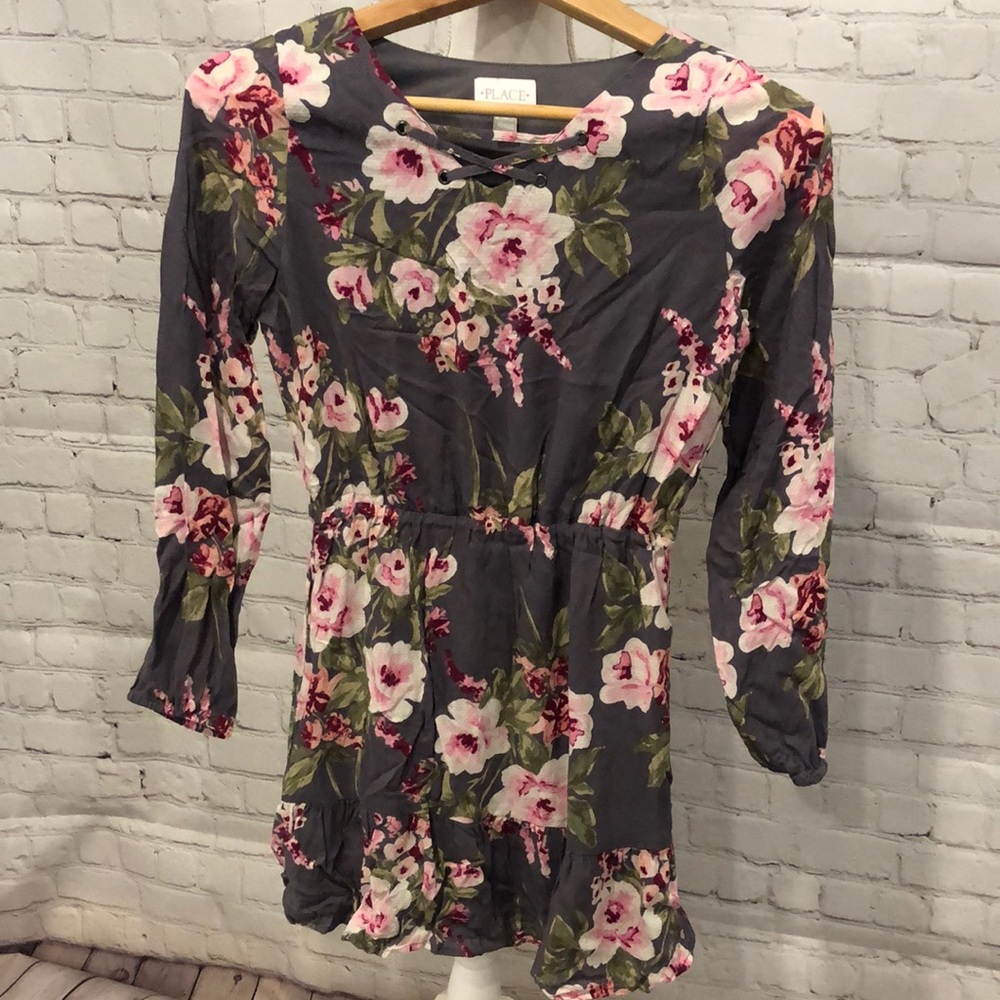 Girls long sleeve floral dress